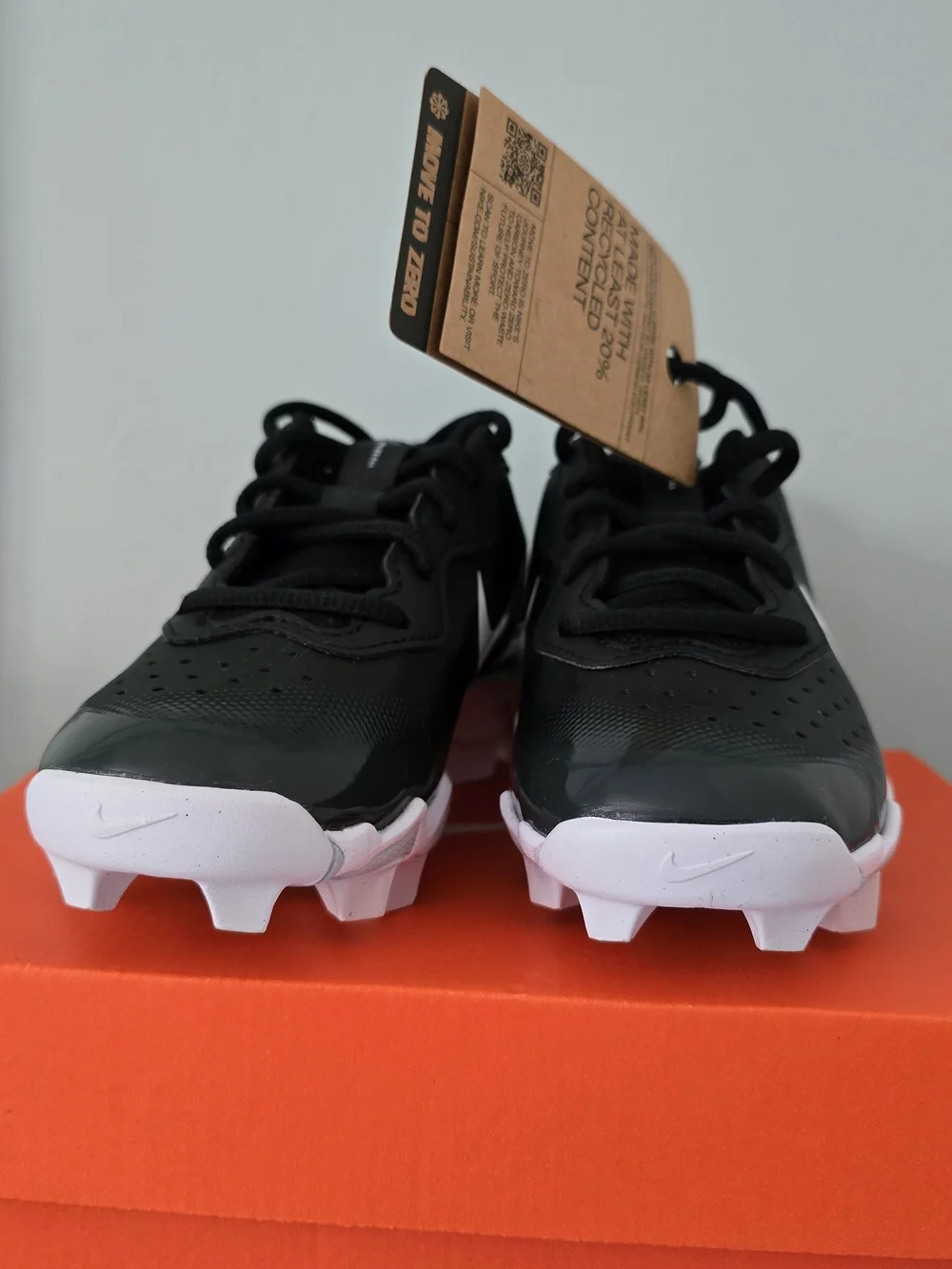 New Nike Kids Black White Youth Cleats